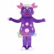 Purple Four-eared Happy Pig Mascot Costume Purple Four-eared Happy Pig Mascot Costume