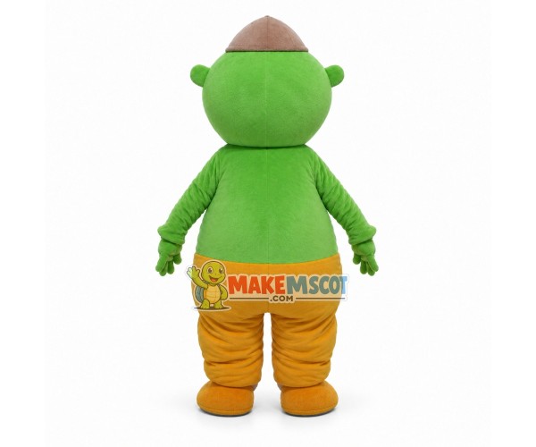 Green One-eyed Monster Cartoon Mascot Costume Green One-eyed Monster Cartoon Mascot Costume