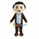 Middle-aged Man In Trench Coat Mascot Costume Middle-aged Man In Trench Coat Mascot Costume