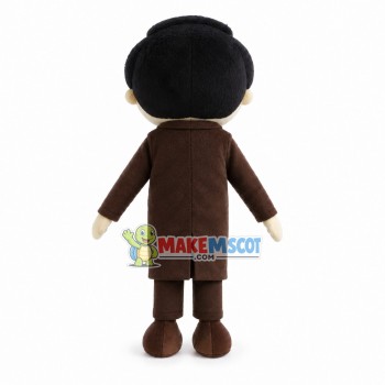 Middle-aged Man In Trench Coat Mascot Costume Middle-aged Man In Trench Coat Mascot Costume