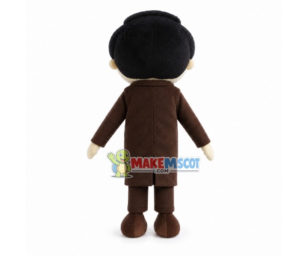Middle-aged Man In Trench Coat Mascot Costume Middle-aged Man In Trench Coat Mascot Costume