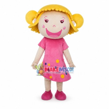 Active Happy Smiling Child Mascot Costume