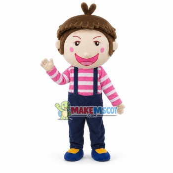 Active Happy Smiling Child Mascot Costume