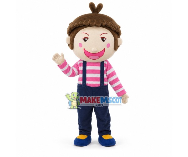 Active Happy Smiling Child Mascot Costume Active Happy Smiling Child Mascot Costume