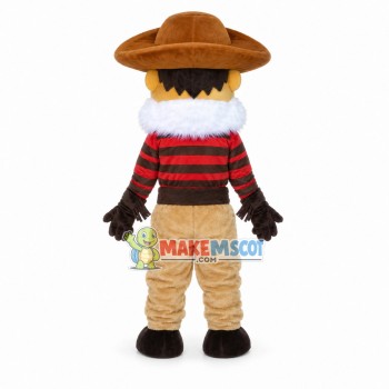 Hard-working White-beard Farmer Mascot Costume Hard-working White-beard Farmer Mascot Costume