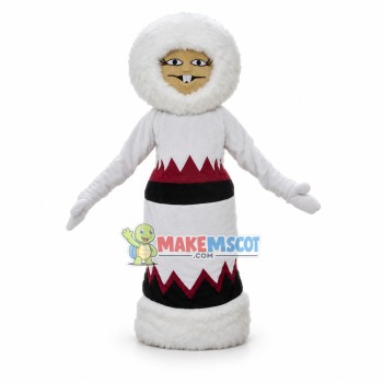 Thick Furry Snow Monster Mascot Costume