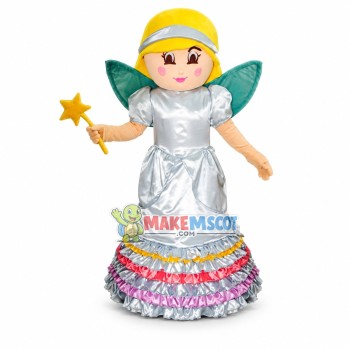 The Pretty Girl In Flower Fairy Suit Mascot Costume The Pretty Girl In Flower Fairy Suit Mascot Costume