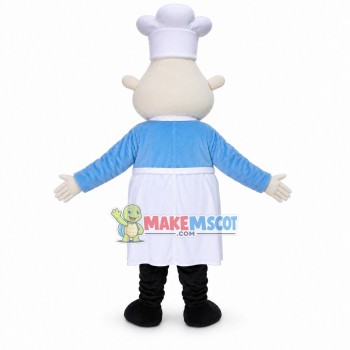 Fat Chef With Smile Mascot Costume Fat Chef With Smile Mascot Costume