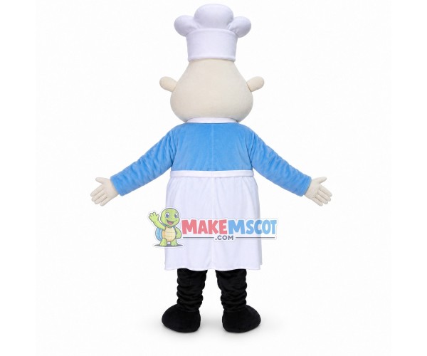 Fat Chef With Smile Mascot Costume Fat Chef With Smile Mascot Costume