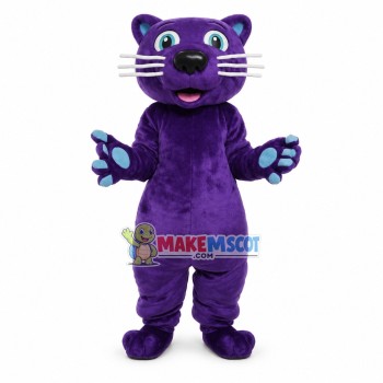 Pure Simple Purple Leopard Mascot Costume