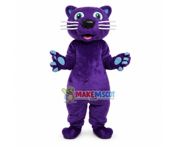 Pure Simple Purple Leopard Mascot Costume
