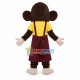 Working Monkey Wearing Apron Mascot Costume