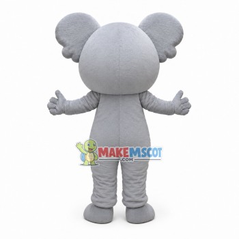 Anxious Gray Star Koala Mascot Costume