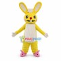 Panic Rabbit In Pink Slippers Mascot Costume