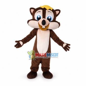 Cute Chipmunk With Blue Pupils Mascot Costume Cute Chipmunk With Blue Pupils Mascot Costume