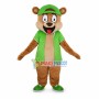 Playing Bear In The Cap Mascot Costume