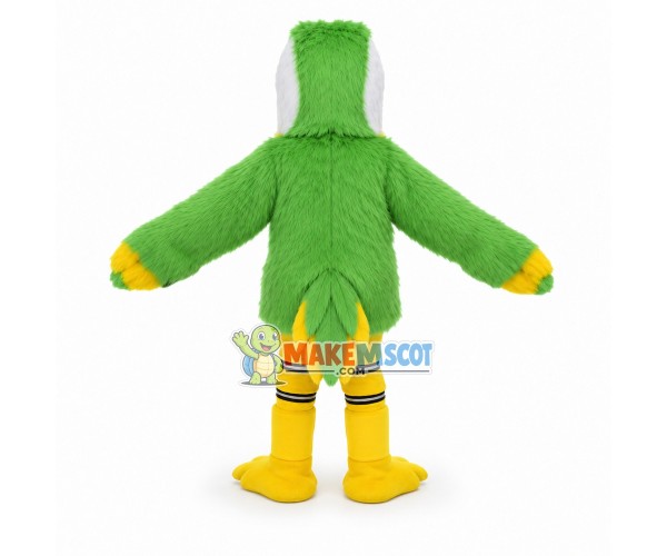 Bright Green Hairy Kingfisher Mascot Costume Bright Green Hairy Kingfisher Mascot Costume