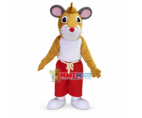 Big Mouse With Lace-up Trousers Mascot Costume Big Mouse With Lace-up Trousers Mascot Costume