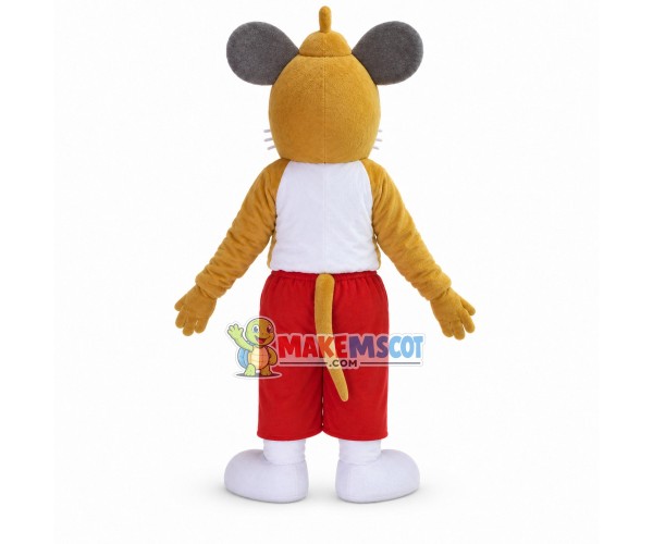 Big Mouse With Lace-up Trousers Mascot Costume Big Mouse With Lace-up Trousers Mascot Costume