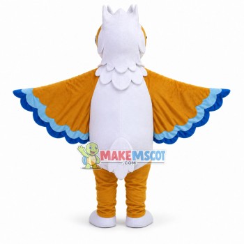 Chirping White-headed Bird Mascot Costume Chirping White-headed Bird Mascot Costume