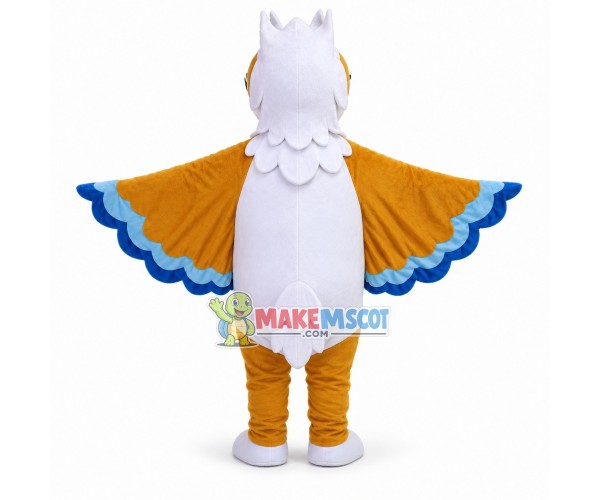 Chirping White-headed Bird Mascot Costume Chirping White-headed Bird Mascot Costume