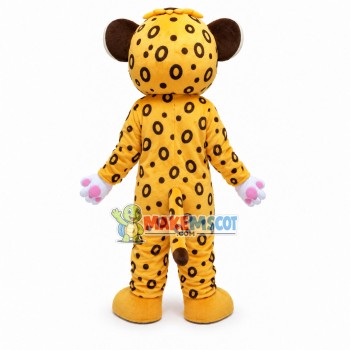 Little Blue-eyed Leopard Mascot Costume Little Blue-eyed Leopard Mascot Costume