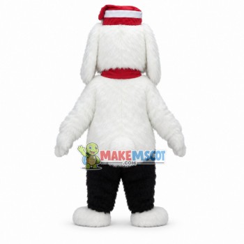 Pure White Dog of Christmas Party Mascot Costume Pure White Dog of Christmas Party Mascot Costume