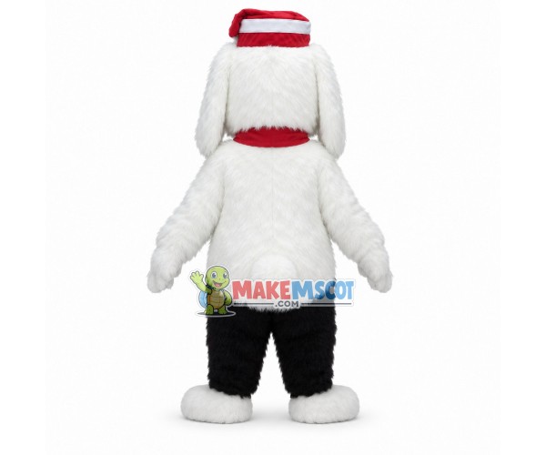 Pure White Dog of Christmas Party Mascot Costume Pure White Dog of Christmas Party Mascot Costume
