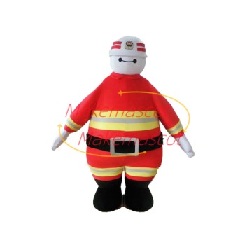 Baymax In The Fire Suit Mascot Costume Baymax In The Fire Suit Mascot Costume