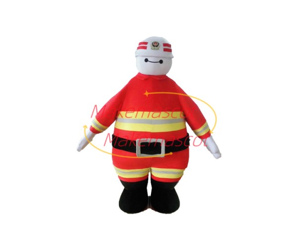 Baymax In The Fire Suit Mascot Costume Baymax In The Fire Suit Mascot Costume