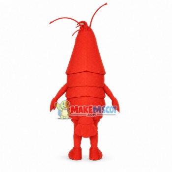Cartoon Prawn of Breathable Material Mascot Costume