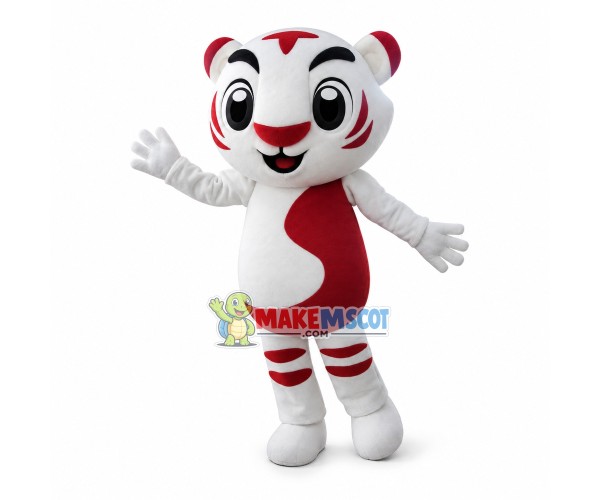 Active Cartoon Circle Tiger Mascot Costume Active Cartoon Circle Tiger Mascot Costume