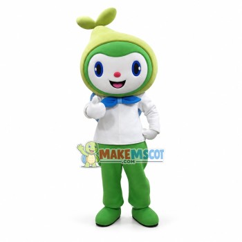 Green Doll Mascot Costume for Theme Party Green Doll Mascot Costume for Theme Party