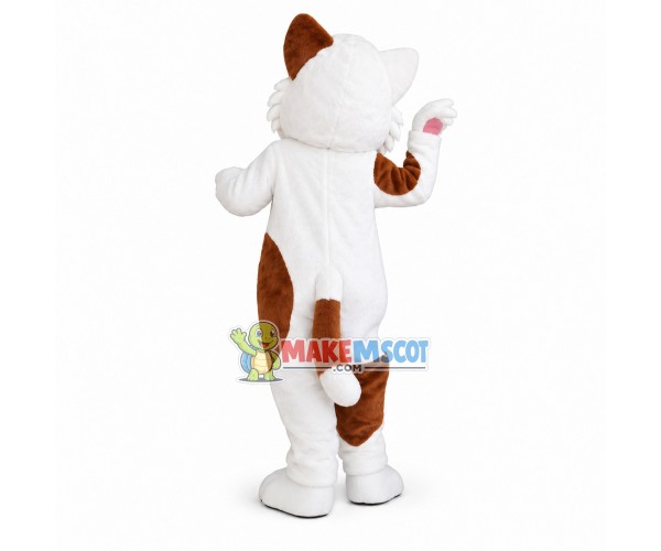 Gluttonous Cat With Name Tag Mascot Costume