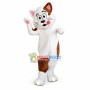 Gluttonous Cat With Name Tag Mascot Costume