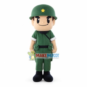 Soldier In The Combat Uniform Mascot Costume