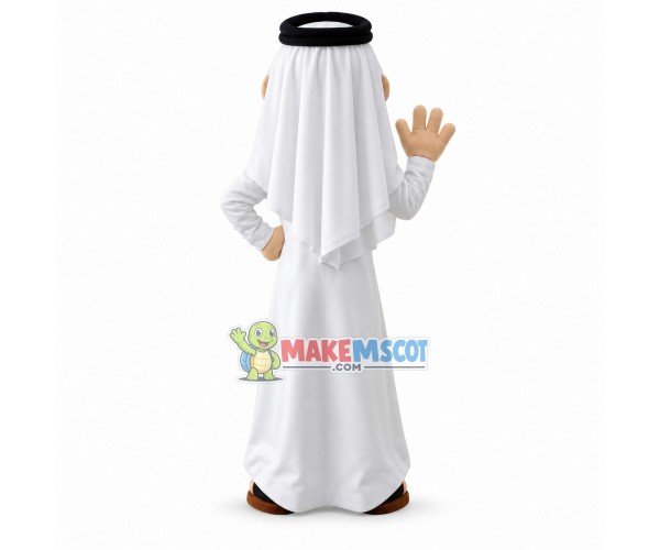 Priest In The White Robe Mascot Costume Priest In The White Robe Mascot Costume