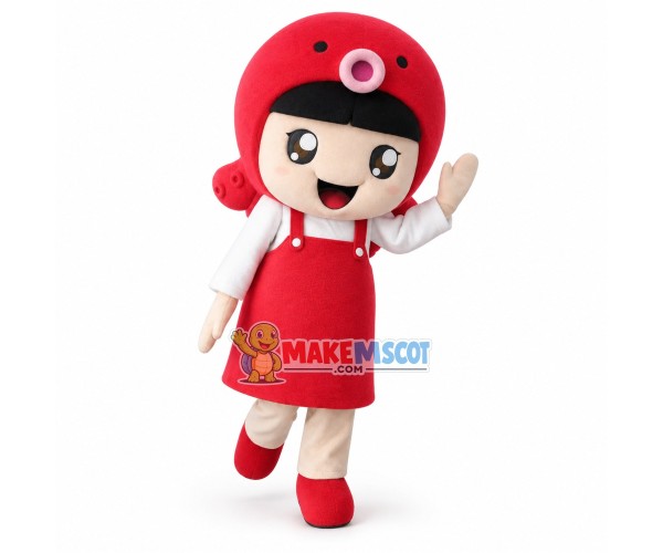 Cute Girl In Octopus Hat Mascot Costume Cute Girl In Octopus Hat Mascot Costume