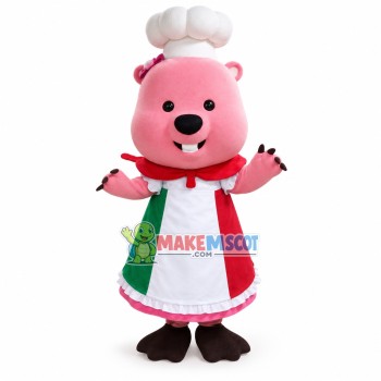 Chef Bear of Italian Restaurant Mascot Costume Chef Bear of Italian Restaurant Mascot Costume