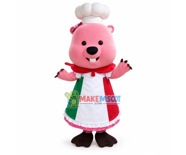 Chef Bear of Italian Restaurant Mascot Costume Chef Bear of Italian Restaurant Mascot Costume