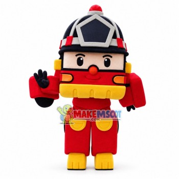Roy Fire Truck Deformation Robot Mascot Costume