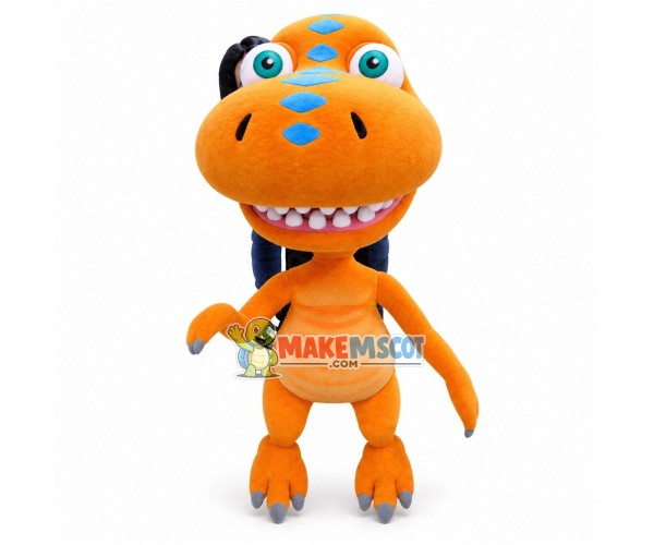 Orange Tyrannosaurus of Family Trip Mascot Costume Orange Tyrannosaurus of Family Trip Mascot Costume