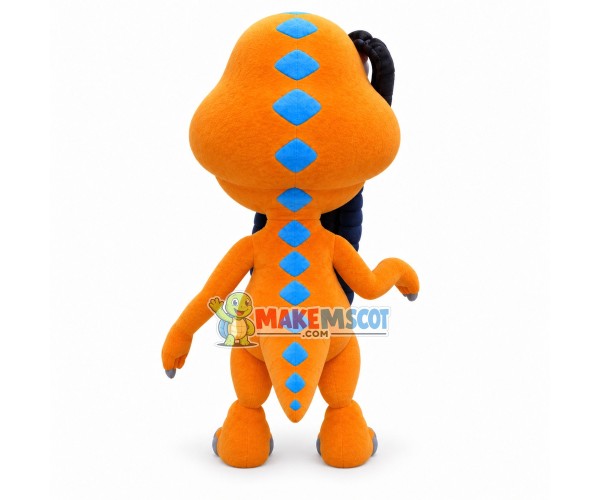 Orange Tyrannosaurus of Family Trip Mascot Costume Orange Tyrannosaurus of Family Trip Mascot Costume