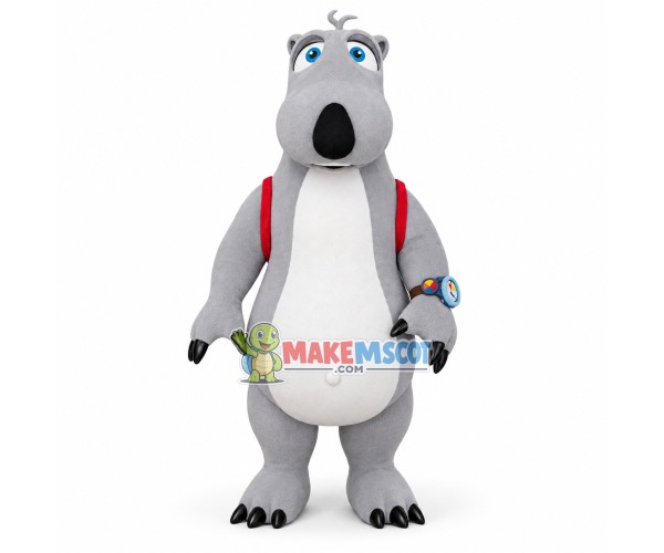Curious the Bear Backkom Mascot Costume Curious the Bear Backkom Mascot Costume