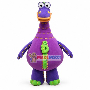 Stitched Zipper Dinosaur Muppet Mascot Costume Stitched Zipper Dinosaur Muppet Mascot Costume