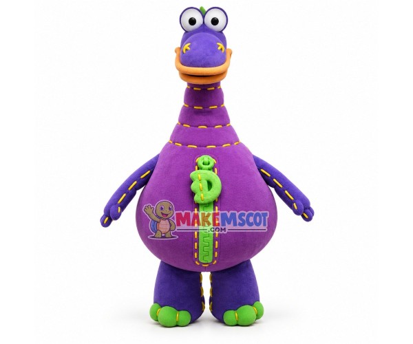 Stitched Zipper Dinosaur Muppet Mascot Costume