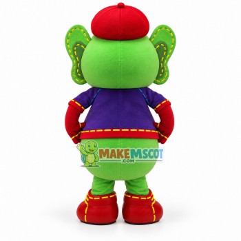 Stitched Green Baby Elephant Mascot Costume Stitched Green Baby Elephant Mascot Costume