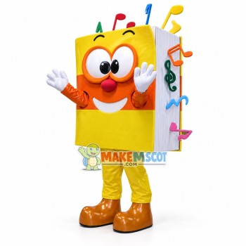 Thick Sheet of Music Score Mascot Costume Thick Sheet of Music Score Mascot Costume
