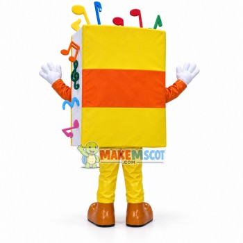 Thick Sheet of Music Score Mascot Costume Thick Sheet of Music Score Mascot Costume
