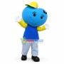 Cartoon Blue Love Shaped Doll Mascot Costume